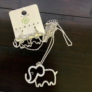 NEW 🐘 elephant pendant necklace + earrings